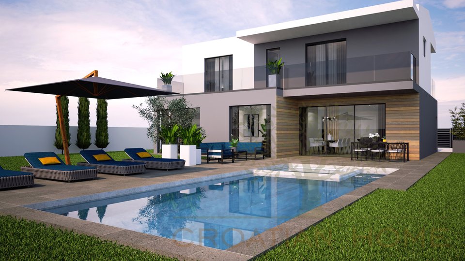 Новый строящийся дом с бассейном недалеко от Марчаны