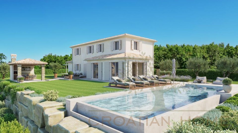 Wunderschöne mediterrane Villa mit Pool und fantastischem Ausblick auf die Natur und das Meer von weitem