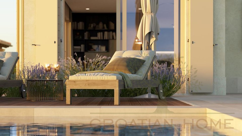 Wunderschöne mediterrane Villa mit Pool und fantastischem Ausblick auf die Natur und das Meer von weitem