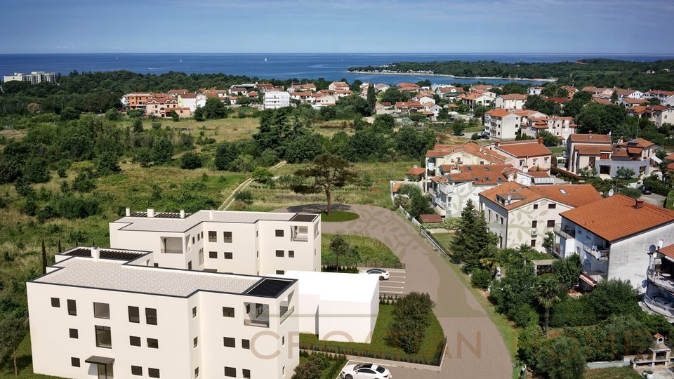 Neubau Wohnung mit 84 m2 Garten in Porec nur 900 m vom Strand
